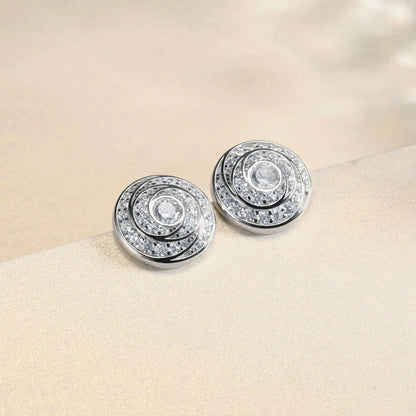 MuShan Jewelry 925 Sterling Silver Stud Earrings Dangle HCD Gemstones Bridal Shower Best Friend Gift Women Earring Fine Jewelry