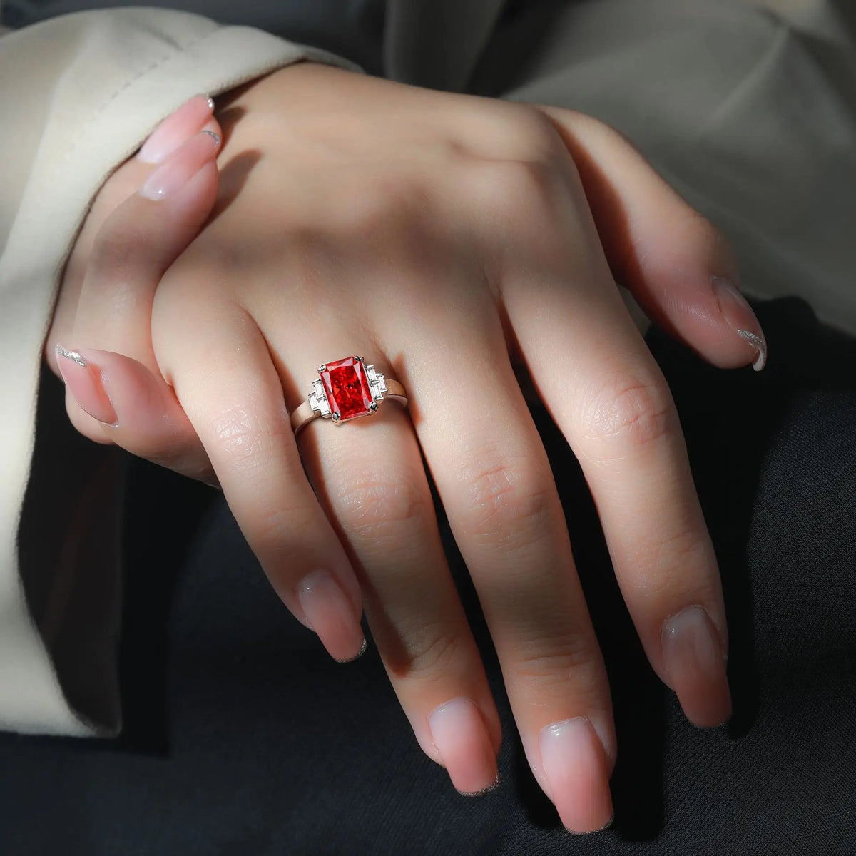 MuShan Jewelry 925 Sterling Silver Ring Wedding Band High Carbon Diamond Christmas Gift Romantic Style Women Rings Fine Jewelry