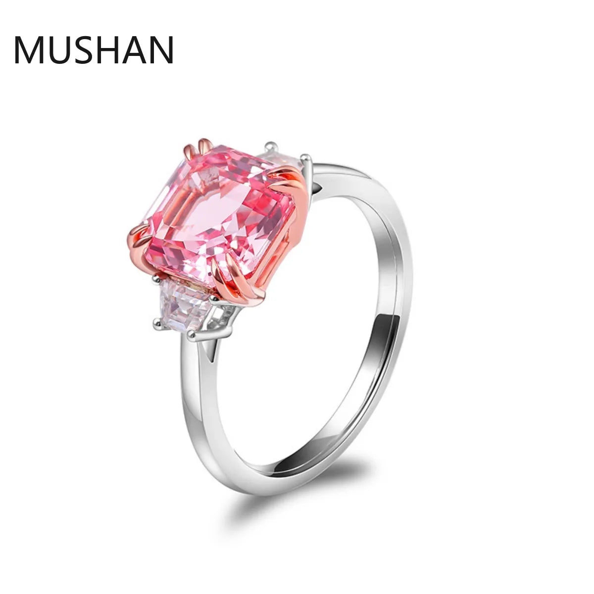 MUSHAN Luxury Custom 14K 18K Gold Rings Band Jewelry With Moissanite Diamond Lab Grown Gemstones Diamond Wedding Ring For Women