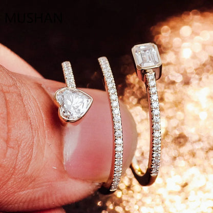 MUSHAN Luxury Custom 14K 18K Gold Rings Band Jewelry With Moissanite Diamond Lab Grown Gemstones Diamond Wedding Ring For Women