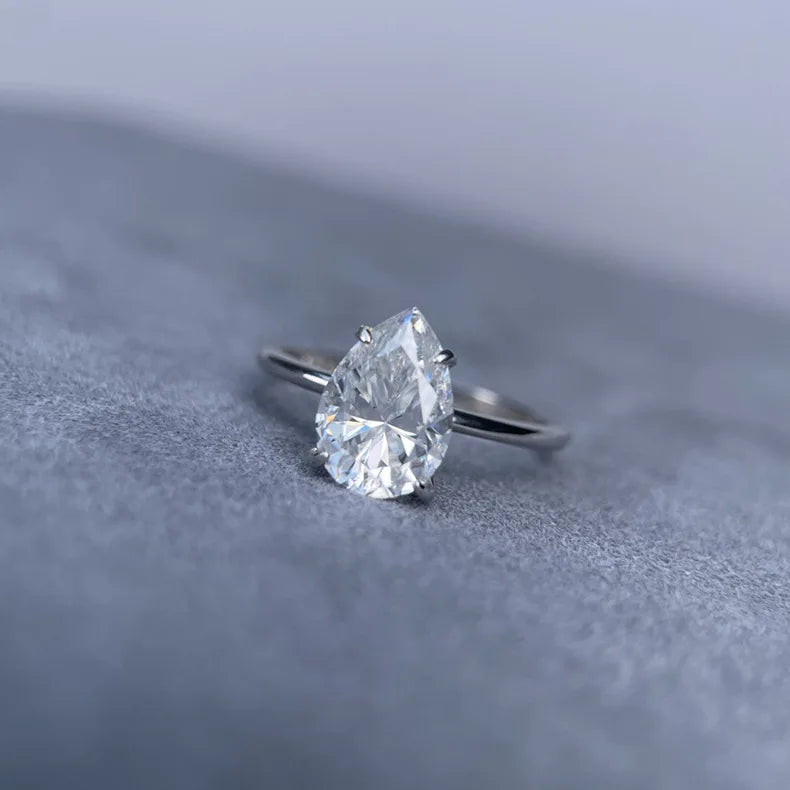 MUSHAN Luxury Jewelry 925 Sterling Silver Ring VVS Moissanite Graduation Ring for Wife 18K Real Gold Plated MST Patent Rings