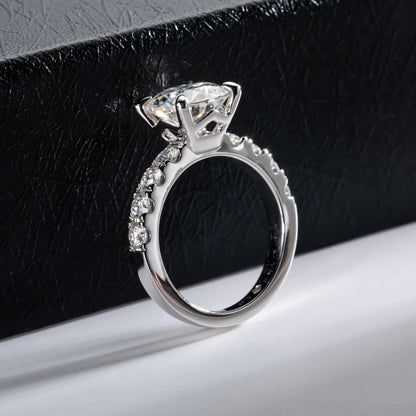 MUHAN Luxury Jewelry  925 Sterling Silver Ring Wedding Band  Women GRA Certificate Moissanite Diamond Rings D Color Fine Jewelry