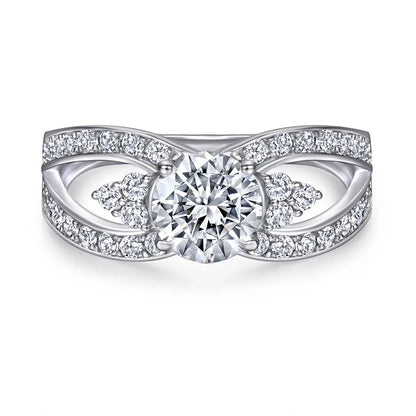 MuShan Jewelry 925 Sterling Silver Ring Wedding Band High Carbon Diamond Wedding Bridal Bridal Jewelry Women Rings Fine Jewelry
