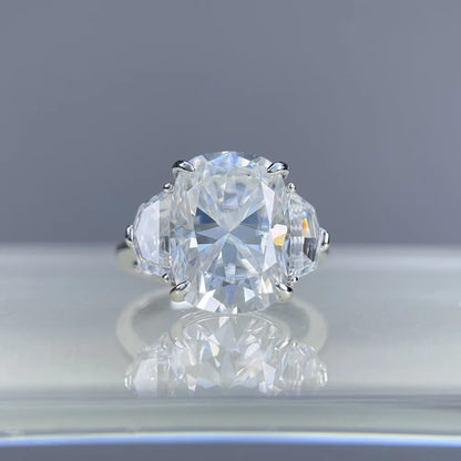 Anillo de plata de ley 925 de la marca MuShan, anillo de compromiso con moissanita VVS para amiga, chapado en oro de 18K, joyería con patente MST