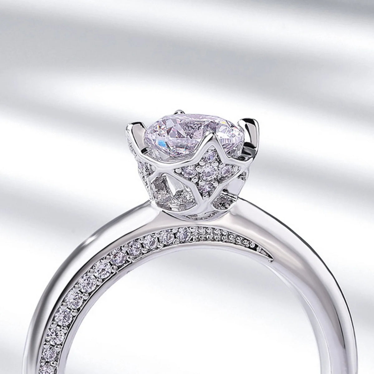 Bague de mariage MUHAN Luxury Jewelry en argent sterling 925, alliance pour femme avec diamant moissanite certifié GRA, couleur D, joaillerie fine