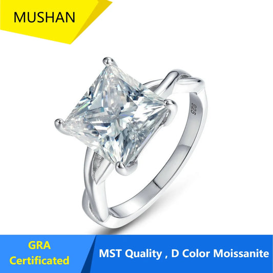 MUHAN Luxury Jewelry  925 Sterling Silver Ring Wedding Band  Women GRA Certificate Moissanite Diamond Rings D Color Fine Jewelry