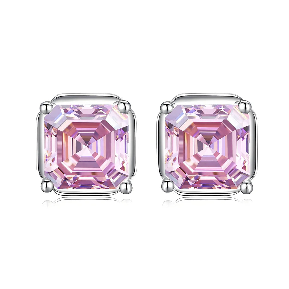 MuShan Jewelry 925 Sterling Silver Stud Earrings Dangle HCD Gemstones Valentine Gift Bachelorette Gift Women Earring Fine Jewelr