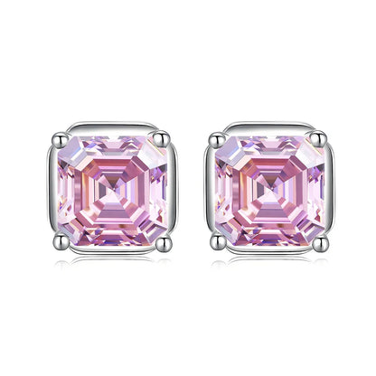 MuShan Jewelry 925 Sterling Silver Stud Earrings Dangle HCD Gemstones Valentine Gift Bachelorette Gift Women Earring Fine Jewelr