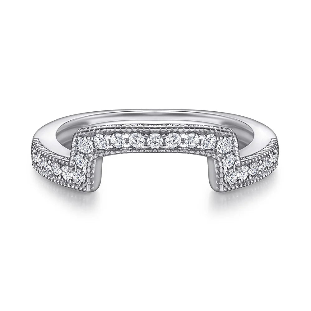 MuShan Jewelry 925 Sterling Silver Promise Engagement Ring 7A Cubic Zirconia  Women Valentine Anniversary  Women Gift