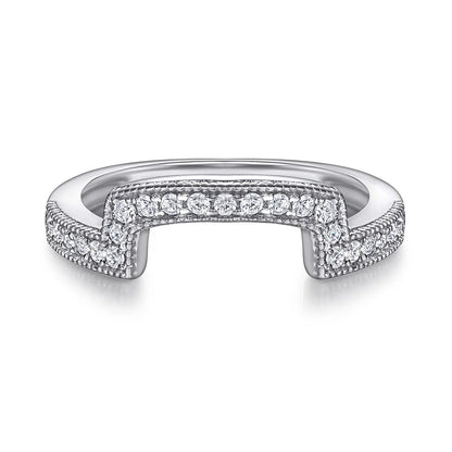 MuShan Jewelry 925 Sterling Silver Promise Engagement Ring 7A Cubic Zirconia  Women Valentine Anniversary  Women Gift