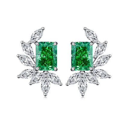 Boucles d'oreilles MuShan Jewelry en argent sterling 925, rubis de laboratoire, rondes, cadeau de luxe pour femme, plaquées or 18 carats, boucles d'oreilles anniversaire