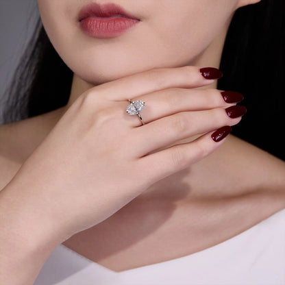 MUSHAN Luxury Jewelry 925 Sterling Silver Ring Band Women GRA Certificated Moissanite Diamond Emerald D Color Rings Fine Jewelry