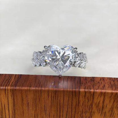 Bague MUSHAN Luxury Jewelry en argent sterling 925 pour femme, diamant moissanite taille émeraude certifié GRA, couleur D, joaillerie fine