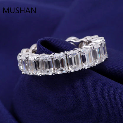 MUSHAN Luxury Custom 14K 18K Gold Rings Band Jewelry With Moissanite Diamond Lab Grown Gemstones Diamond Wedding Ring For Women