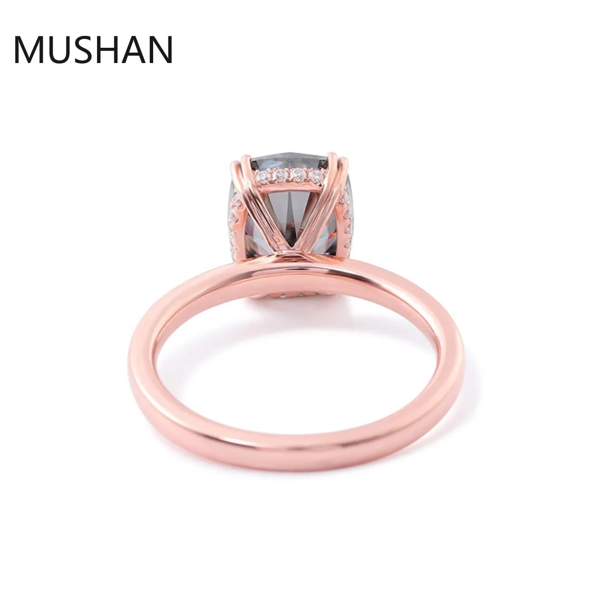 MUSHAN Luxury Custom 14K 18K Gold Rings Band Jewelry With Moissanite Diamond Lab Grown Gemstones Diamond Wedding Ring For Women