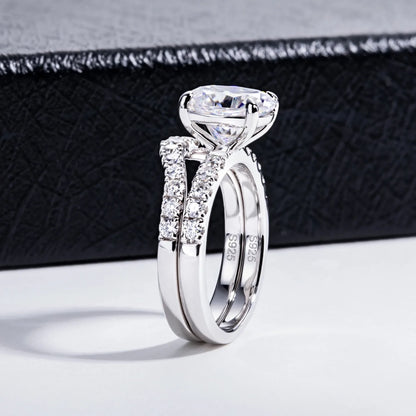 MUHAN Luxury Jewelry  925 Sterling Silver Ring Wedding Band  Women GRA Certificate Moissanite Diamond Rings D Color Fine Jewelry