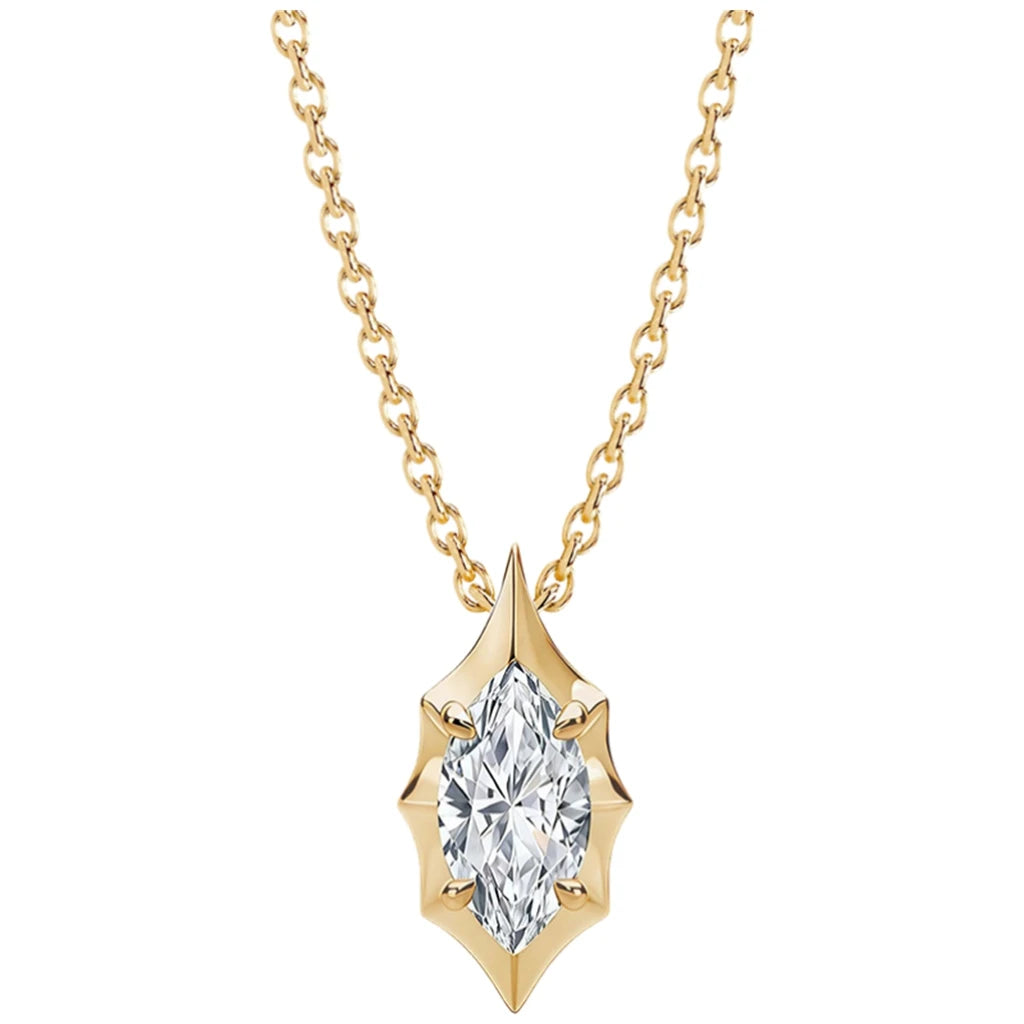 MUSHAN Luxury Jewelry 925 Sterling Silver Necklace Pendant Women 2ctw Moissanite Diamond D Color VVS Luxury Necklace Accessories