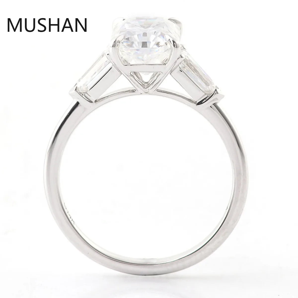 MUSHAN Luxury Custom 14K 18K Gold Rings Band Jewelry With Moissanite Diamond Lab Grown Gemstones Diamond Wedding Ring For Women