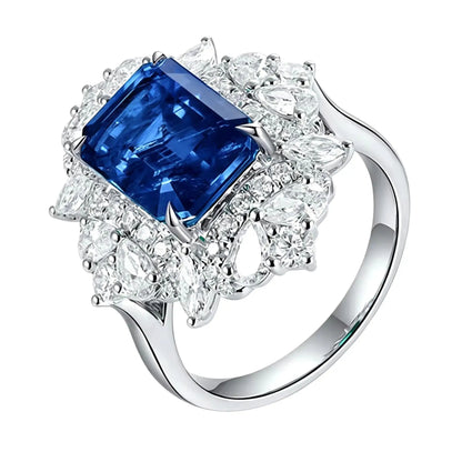 MUSHAN Custom Luxury 18k Gold Jewelry 925 Sterling Silver Ring Lab Grown Emerald Ruby Sapphire Ring Band for Women Fine Jewelry