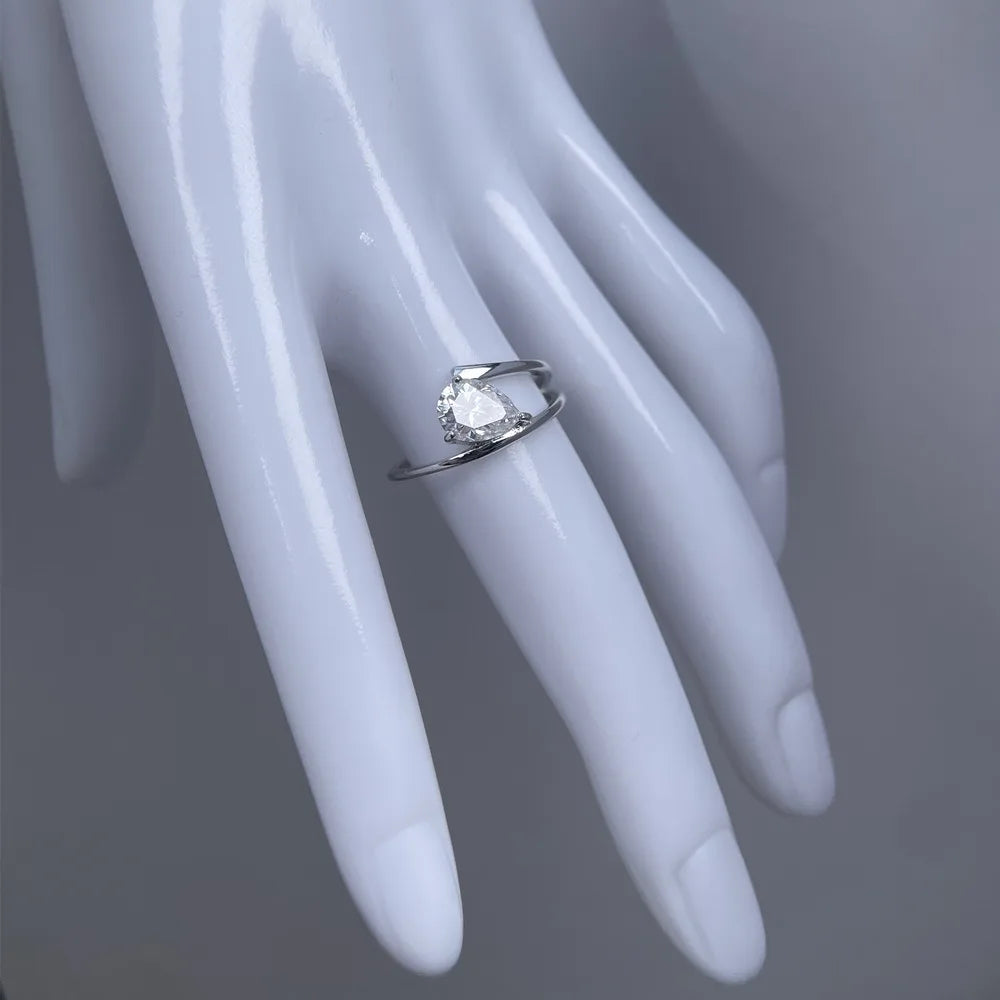 Anillo de lujo MUSHAN de plata de ley 925 para mujer, con diamante de moissanita certificado por GRA, esmeralda, color D, joyería fina