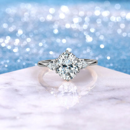 Bague MUSHAN Luxury Jewelry en argent sterling 925 pour femme, avec diamant moissanite émeraude certifié GRA, couleur D, joaillerie fine