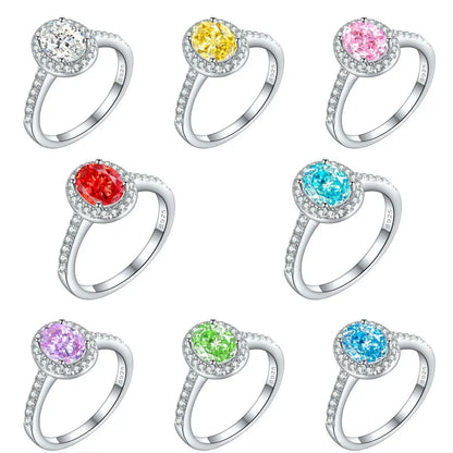 MuShan Jewelry 925 Sterling Silver Ring Wedding Band High Carbon Diamond Classic Style Glamorous Style Women Rings Fine Jewelry