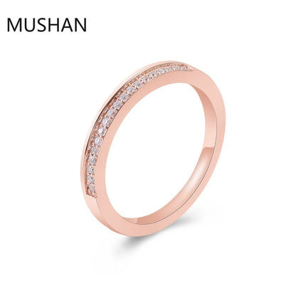 MUSHAN Luxury Custom 14K 18K Gold Rings Band Jewelry With Moissanite Diamond Lab Grown Gemstones Diamond Wedding Ring For Women