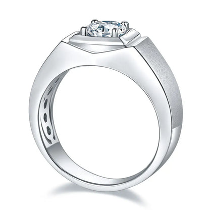 MuShan Designer Jewelry 925 Sterling Silver Ring VVS Moissanite Birthday Ring for Partner 18K Gold Plated MST Patent Jewellery
