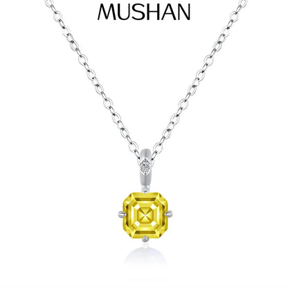 MuShan Jewelry 925 Sterling Silver Necklace Choker Chain HCD Diamonds Cocktail Party Bachelorette Gift Women Necklaces Jewelry