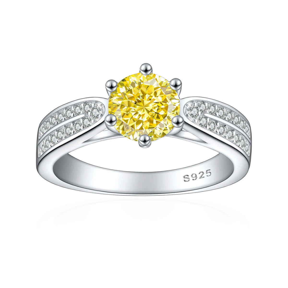 MuShan Jewelry 925 Sterling Silver Ring Wedding Band High Carbon Diamond Timeless Style Gift  Her Women Rings Fine Jewelry
