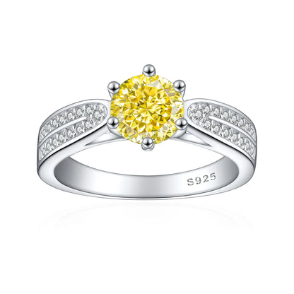 MuShan Jewelry 925 Sterling Silver Ring Wedding Band High Carbon Diamond Timeless Style Gift  Her Women Rings Fine Jewelry
