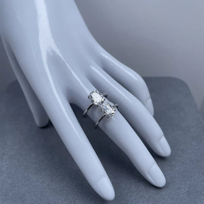 Anillo de joyería de lujo MuShan de plata de ley 925, elegante anillo de moissanita VVS para prometida, chapado en oro real de 18 quilates, joyería con patente MST