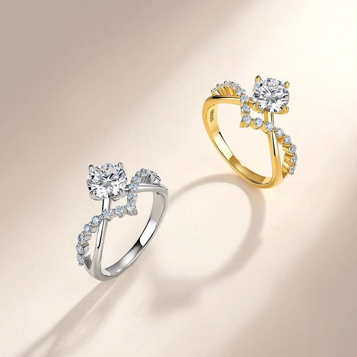 Bague MUSHAN Luxury Jewelry en argent sterling 925 pour femme, diamant moissanite taille émeraude certifié GRA, couleur D, bijou de luxe