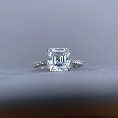 Bague MuShan Brand Jewelry en argent sterling 925 avec moissanite VVS, bague charmante pour femme plaquée or 18 carats, brevet MST, certifiée GRA, bagues de haute joaillerie