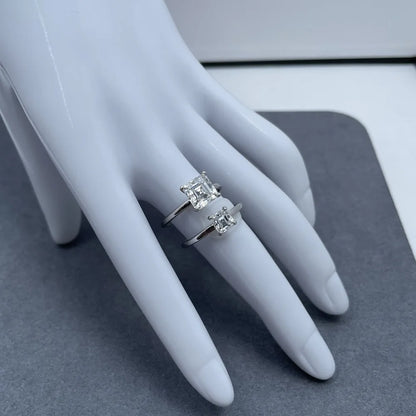 MUSHAN Luxury Jewelry 925 Sterling Silver Ring Band Women GRA Certificated Moissanite Diamond Emerald D Color Rings Fine Jewelry