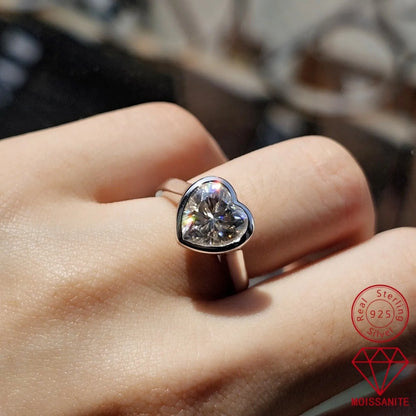 MUHAN Luxury Jewelry  925 Sterling Silver Ring Wedding Band  Women GRA Certificate Moissanite Diamond Rings D Color Fine Jewelry