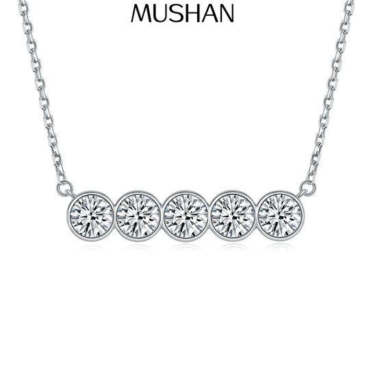 Collier pendentif MuShan Jewelry en argent sterling 925, chaîne à diamants HCD, cadeau de fête des mères, cadeau pour petite amie, colliers pour femmes, bijoux