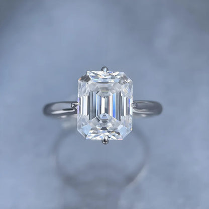 MUSHAN Luxury Jewelry 925 Sterling Silver Ring Band Women GRA Certificated Moissanite Diamond Emerald D Color Rings Fine Jewelry