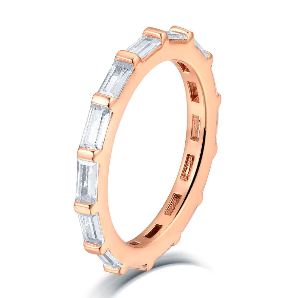 Bague MuShan en argent sterling 925 avec zircon 5A taille coussin, bague de promesse pour femme, plaquée or rose 18K, bijou raffiné