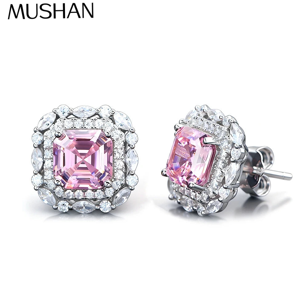 Pendientes de botón colgantes de plata de ley 925 MuShan Jewelry, joyería con piedras preciosas HCD, pendientes de bisutería fina para mujer, ideales para fiestas y cócteles