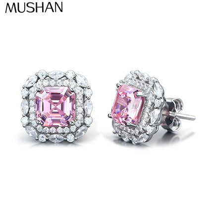 Pendientes de botón colgantes de plata de ley 925 MuShan Jewelry, joyería con piedras preciosas HCD, pendientes de bisutería fina para mujer, ideales para fiestas y cócteles