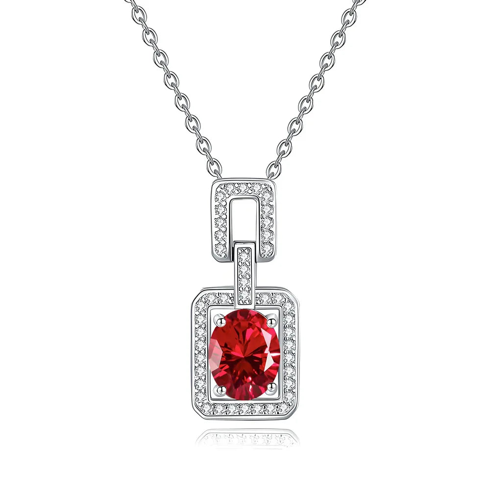 MuShan Jewelry 925 Sterling Silver Necklace Pendant Chain HCD Diamonds Bachelorette Gift Daughter Gift Women Necklaces Jewelry