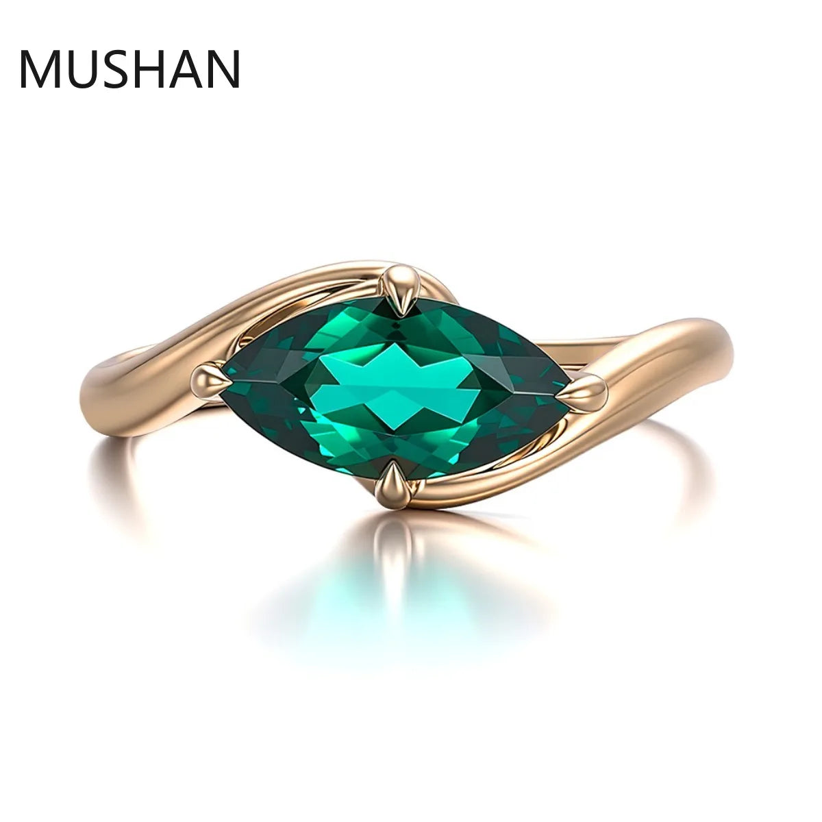 MUSHAN Luxury Custom 14K 18K Gold Rings Band Jewelry With Moissanite Diamond Lab Grown Gemstones Diamond Wedding Ring For Women
