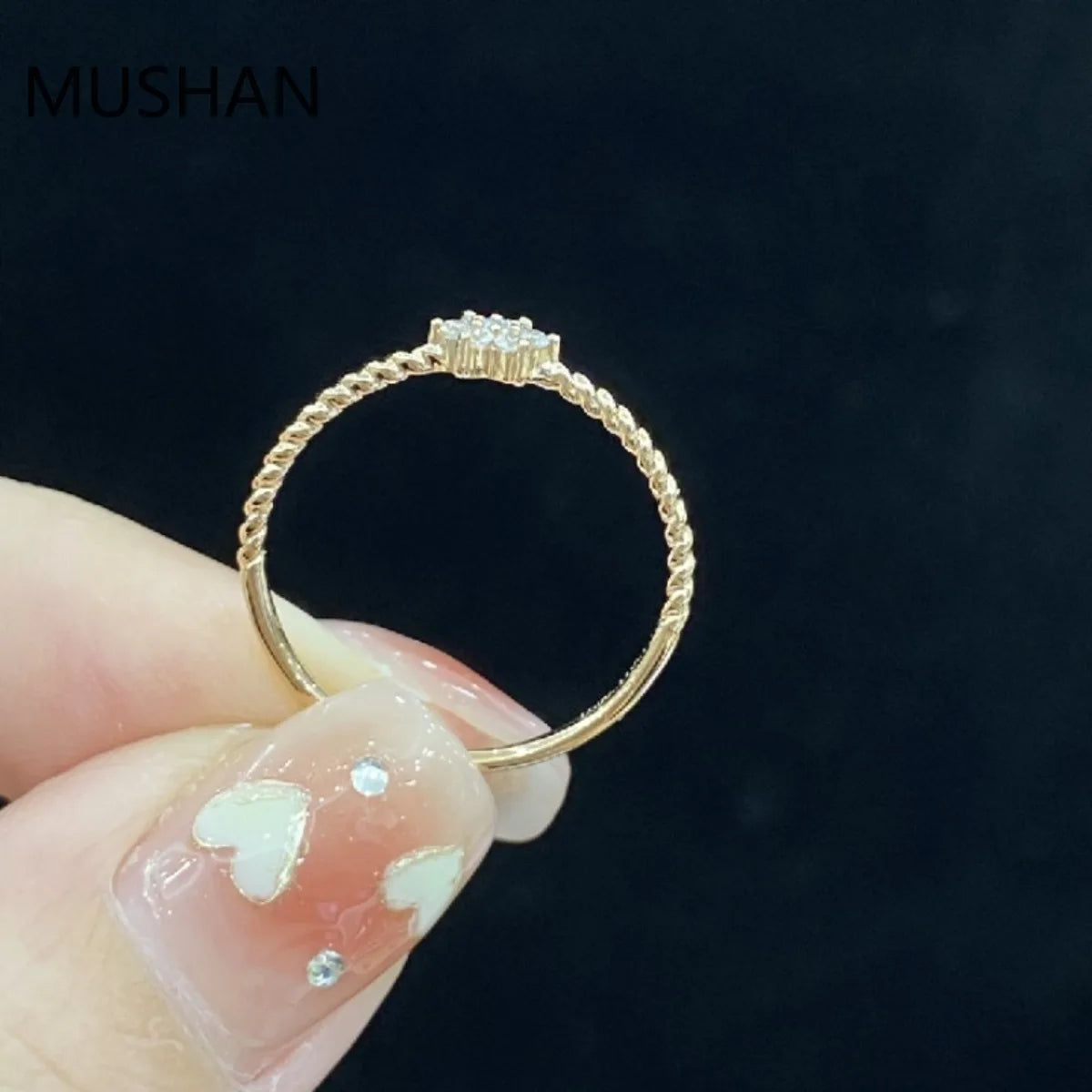MUSHAN Luxury Custom 14K 18K Gold Rings Band Jewelry With Moissanite Diamond Lab Grown Gemstones Diamond Wedding Ring For Women