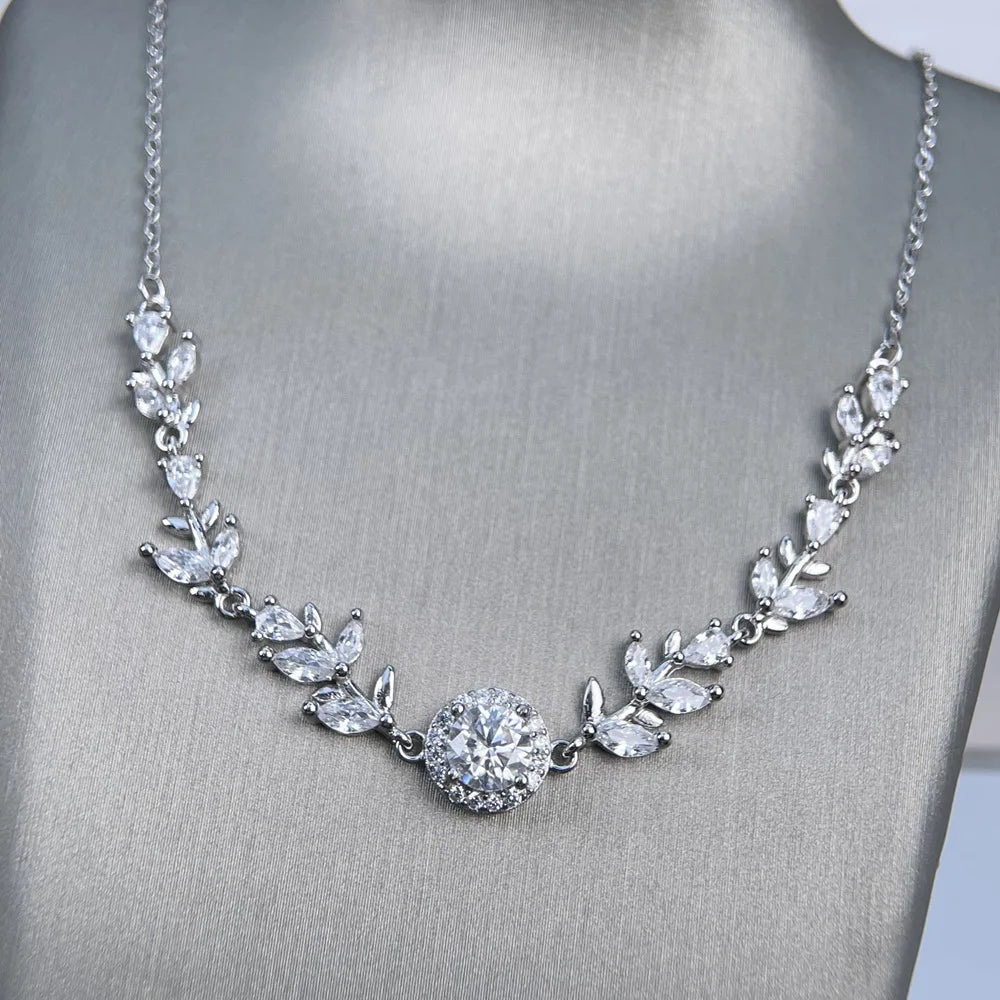 Collar de plata de ley 925 marca MuShan, cadena, moissanita VVS, estilo bohemio festivo para prometida, chapado en oro auténtico de 18 quilates, patente MST