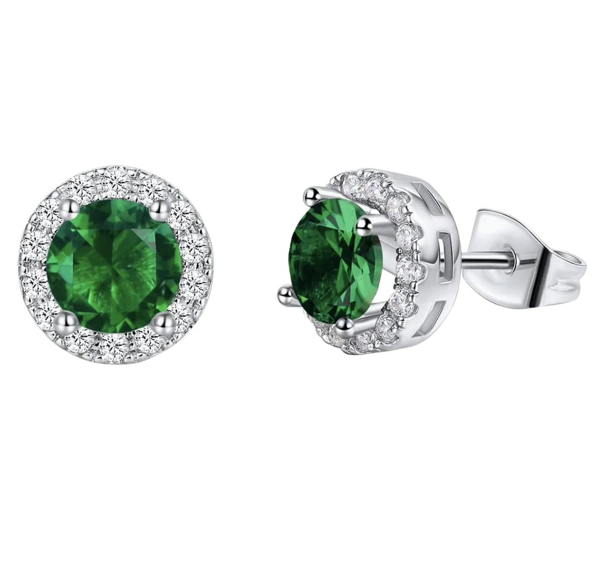 MS Luxury Jewelry 925 Sterling Silver Stud Earrings For Women Gemstones 7A Cubic Zirconia Ear Pin Earrings Stud Fine Jewelry