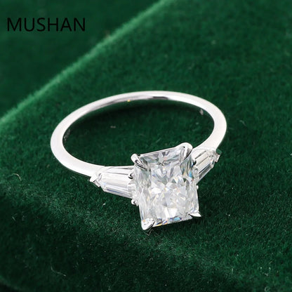 MUSHAN Luxury Custom 14K 18K Gold Rings Band Jewelry With Moissanite Diamond Lab Grown Gemstones Diamond Wedding Ring For Women