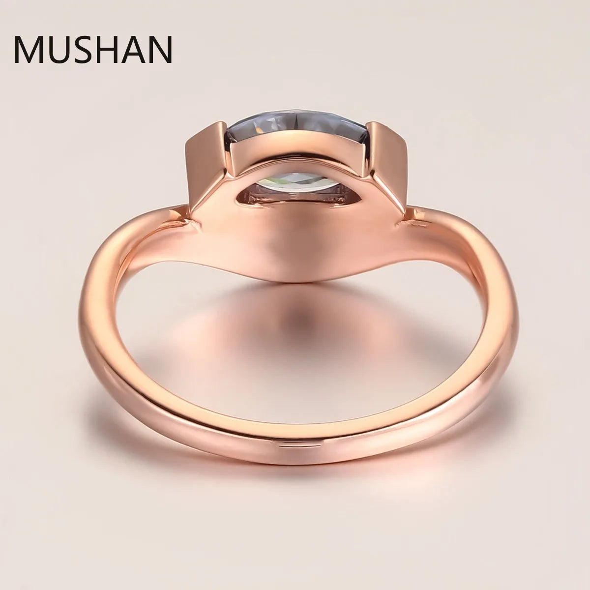 MUSHAN Luxury Custom 14K 18K Gold Rings Band Jewelry With Moissanite Diamond Lab Grown Gemstones Diamond Wedding Ring For Women