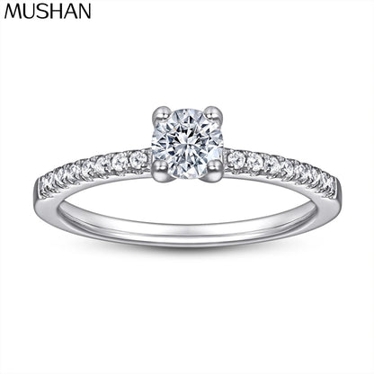 MuShan Jewelry 925 Sterling Silver Ring Wedding Band HCD Gemstones Best Friend Gift Premium Jewelry Women Rings Fine Jewelry
