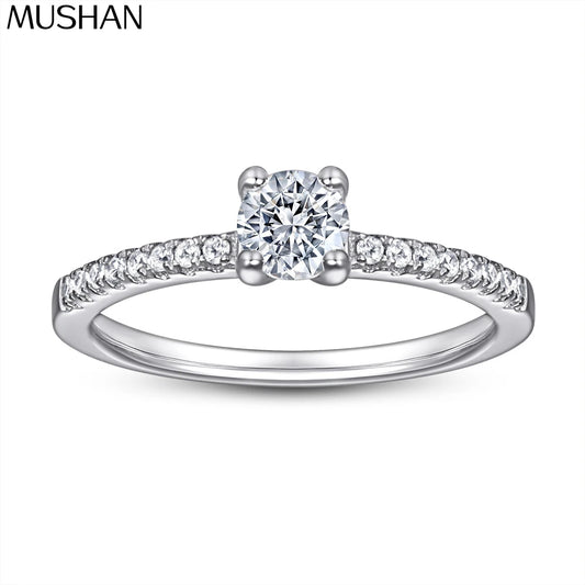 MuShan Jewelry 925 Sterling Silver Ring Wedding Band HCD Gemstones Best Friend Gift Premium Jewelry Women Rings Fine Jewelry